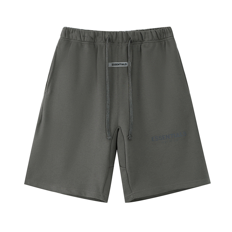 Pantalón Corto Deportivo Holgado de Tela de Felpa con Estampado Reflexivo para Deporte y Uso Casual