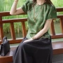 独特改良花纹短袖衬衣