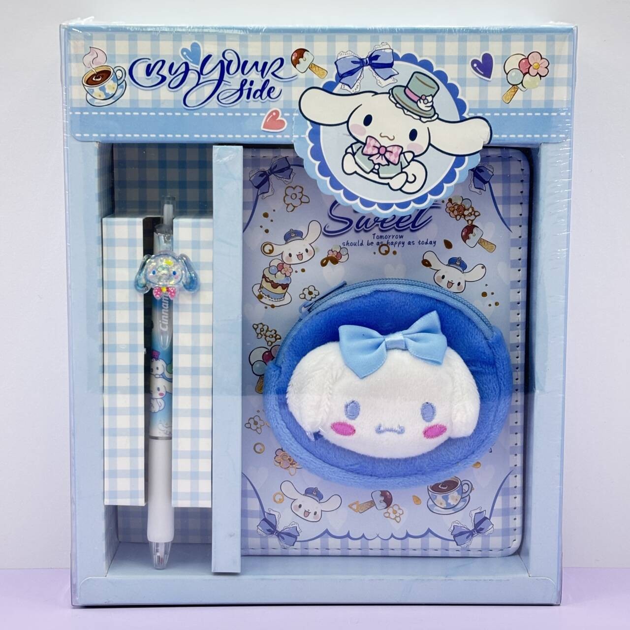 Sanrio PU cuaderno de mano estudiantes LABUBU comercio exterior artesanal en el viento conjunto de cajas de regalo de chicas del 1 de junio