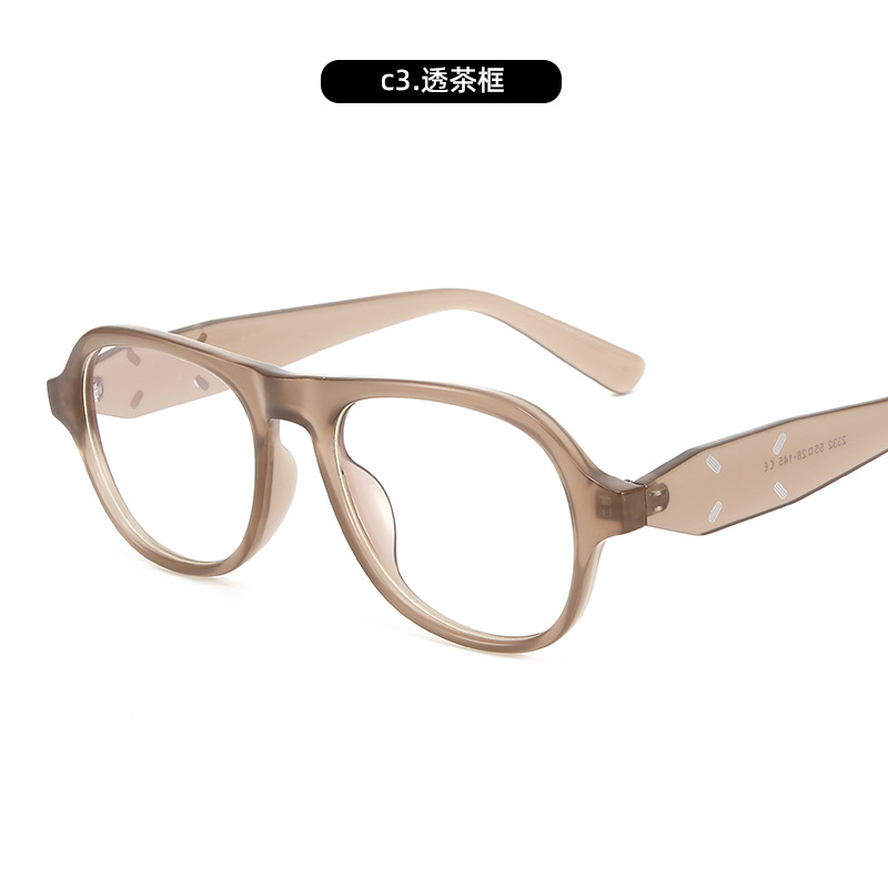 2024 nueva versión coreana del espejo plano simple de alta calidad sin maquillaje moda salvaje retro hombres y mujeres gafas de montura cuadrada