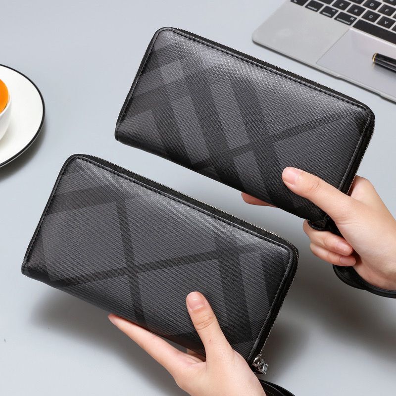 New Classic Men's Clutch Bag, Fashionable High-End Clutch Bag, Multi-Layer Multi-Functional Business Casual Wallet Clutch Bag