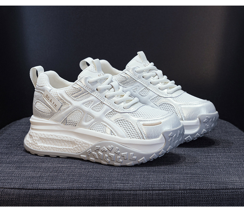 Giày sneaker nữ đế dày tăng chiều cao phong cách cổ điển mùa hè 2026 — M2875 màu be, M2875 Màu tím, M2875 màu vàng chi tiết 28