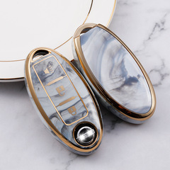 新款國潮日產汽車鑰匙包扣適用軒逸逍客奇駿天籟尼桑藍鳥保護套殼