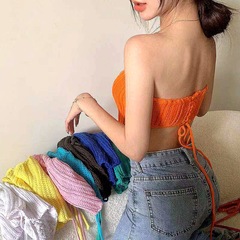 辣妹針織小吊帶背心抹胸肚兜女外穿設計感小眾打底內搭