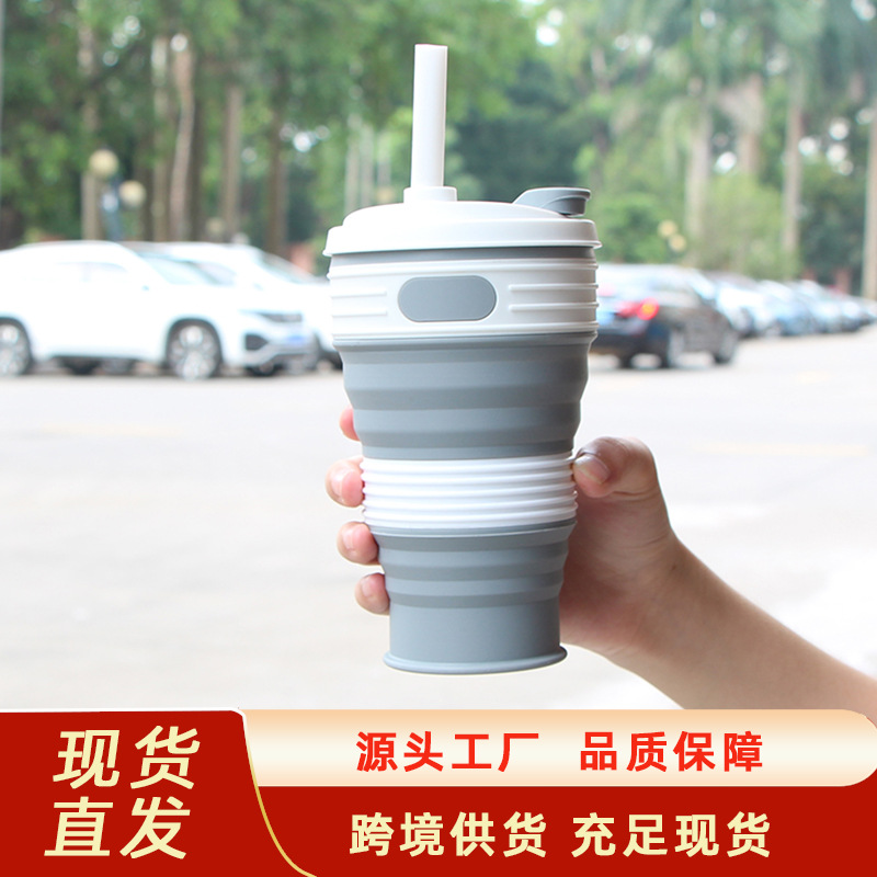 capacious silicone straw for traveling with glass
