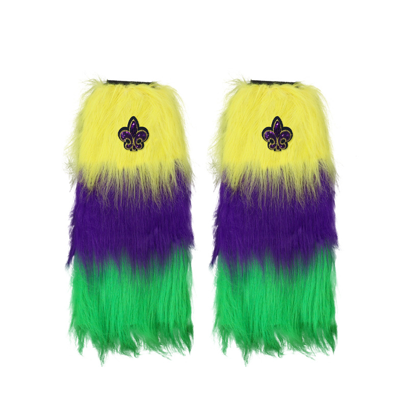 Nuevo cross-border Halloween tricolor piernas de peluche brasileño carnaval irlandés vestido de baile vestido de espectáculo