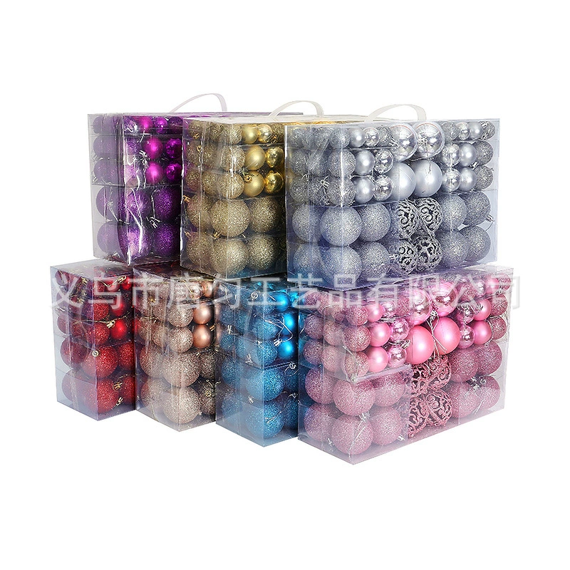 Рождественская елка 6 см декоративный шар особой формы 4/3 см 100 Подарочная коробка костюм гальваническим ярким порошковым шар висит цветной шар