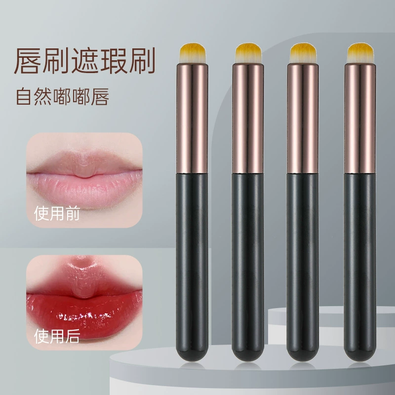 Кисть для губ от производителя, круглая, для нанесения и растушевки, портативная кисть для макияжа губ