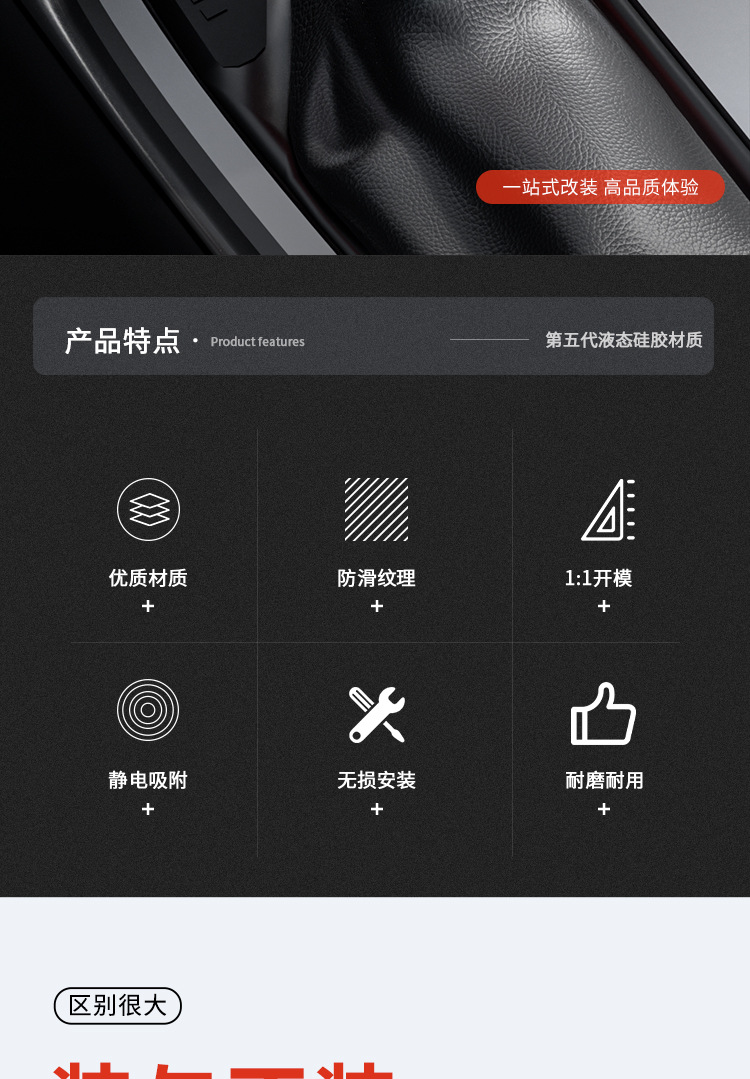 Suitable for Jeep Renegade, Special Silicone Gear Shift Cover, Automatic Gear Shift Modification, Car Interior Accessories