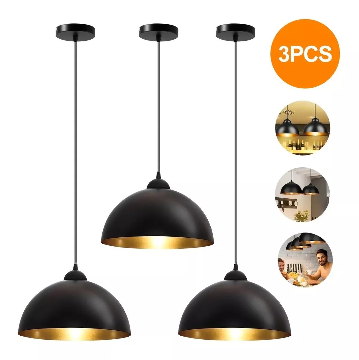 Comercio electrónico transfronterizo estilo industrial retro americano araña creativa de una sola cabeza comedor sala de estar dormitorio estudio bar araña