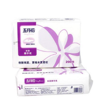 May flower hand towel A182200 double-layer advanced hand towel-200 sheets/bag