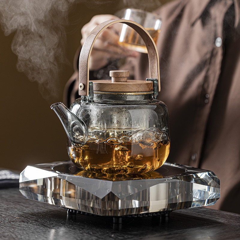 围炉煮茶水晶电陶炉套装耐高温玻璃壶家用烧水壶静音煮茶器煮茶炉