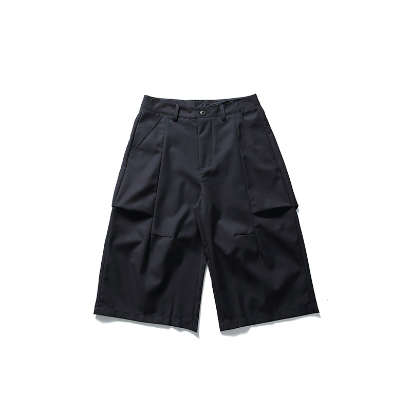 Summer Japanese solid color retro trousers