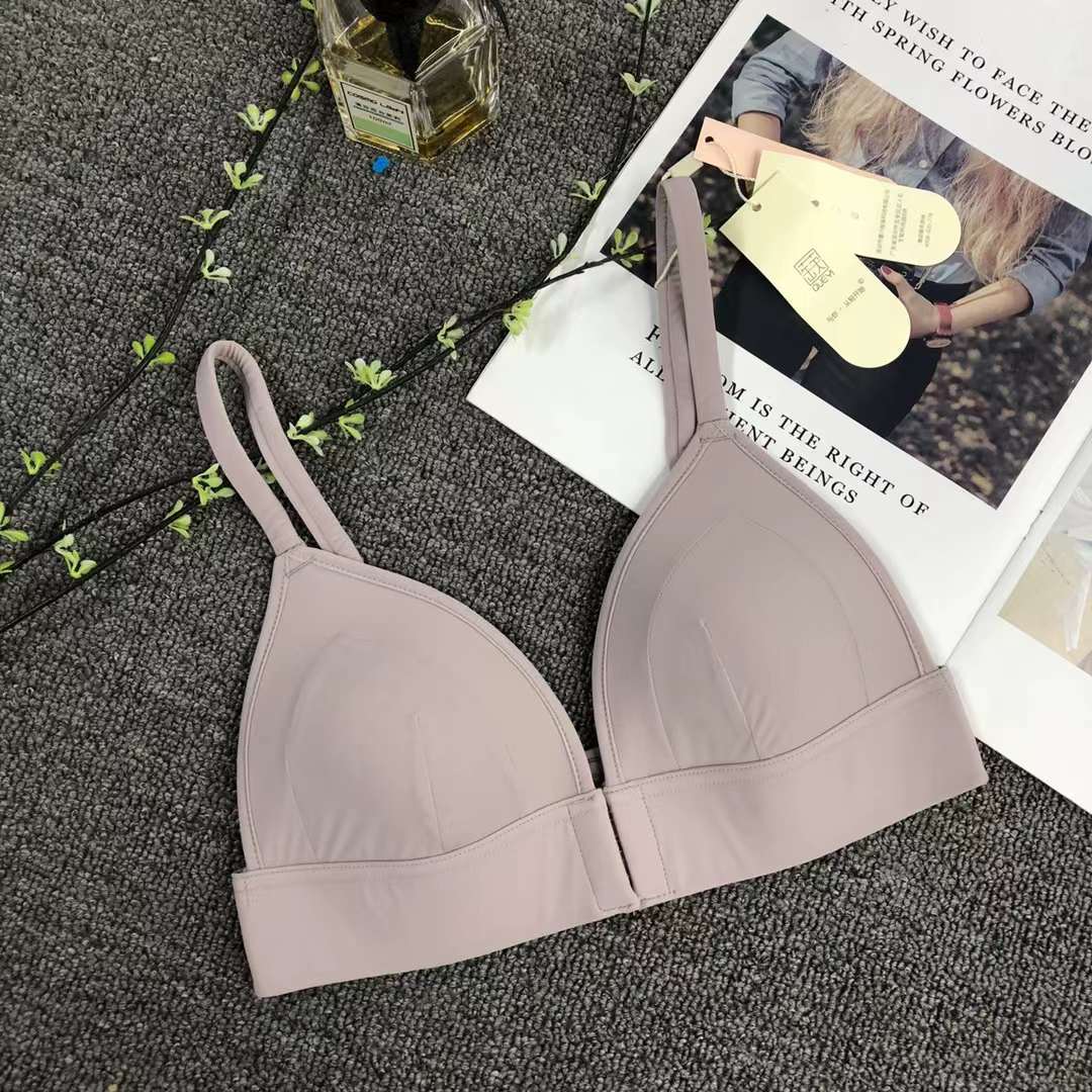 Exterior solo nuevo brillante ropa interior sin costuras medio grueso de alta calidad se reunieron multi-color multi-tamaño sujetador inalámbrico al por mayor