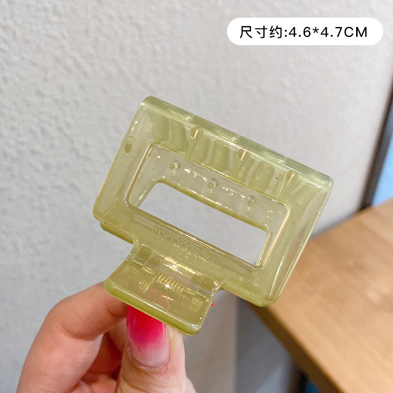 Clip de pelo marrón grande Nueva horquilla cuadrada accesorios para el cabello clip de horquilla simple Cabeza trasera clip de pelo clip de tiburón tocado