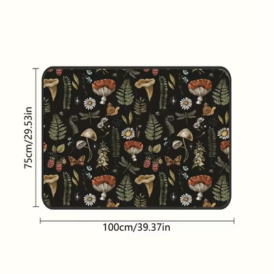 Avtomobil döşəmə paspasları – easy to maintain, wholesale - sd265-forest-plant-fun-75100cmcrystal-velvet-with-dot-plastic-backing