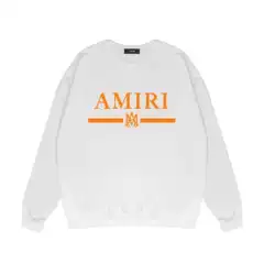 Factory supply cross-border wholesale European and American tide brand AMIRI classic round neck sweater 320 grams of China cotton sweater