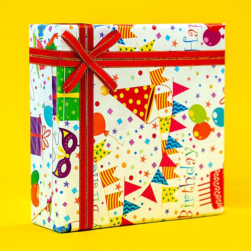 六一儿童生日礼物包装纸大尺寸卡通鞋盒礼品纸DIY手工包书纸礼盒