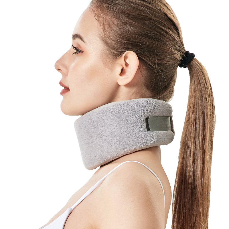 海绵打孔颈托居家旅行睡觉围领透气舒适绒布支撑固定护颈椎脖子套