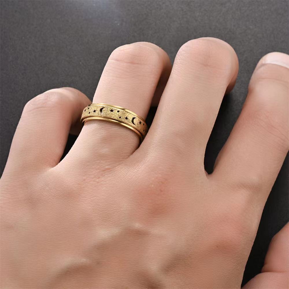 Rings Classification Simple Style Star Moon Stainless Steel Women's Rings