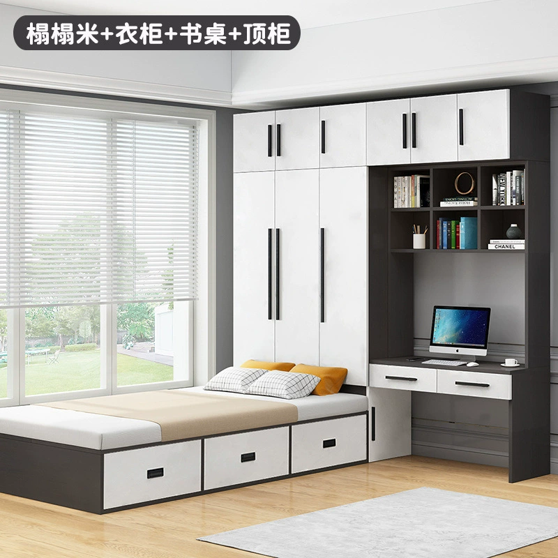 Кровать-татами и шкаф, встроенная в скандинавском стиле, роскошная комбинированная кровать, многофункциональный шкаф-кровать, книжный шкаф для маленькой квартиры, встроенная кровать Foshan