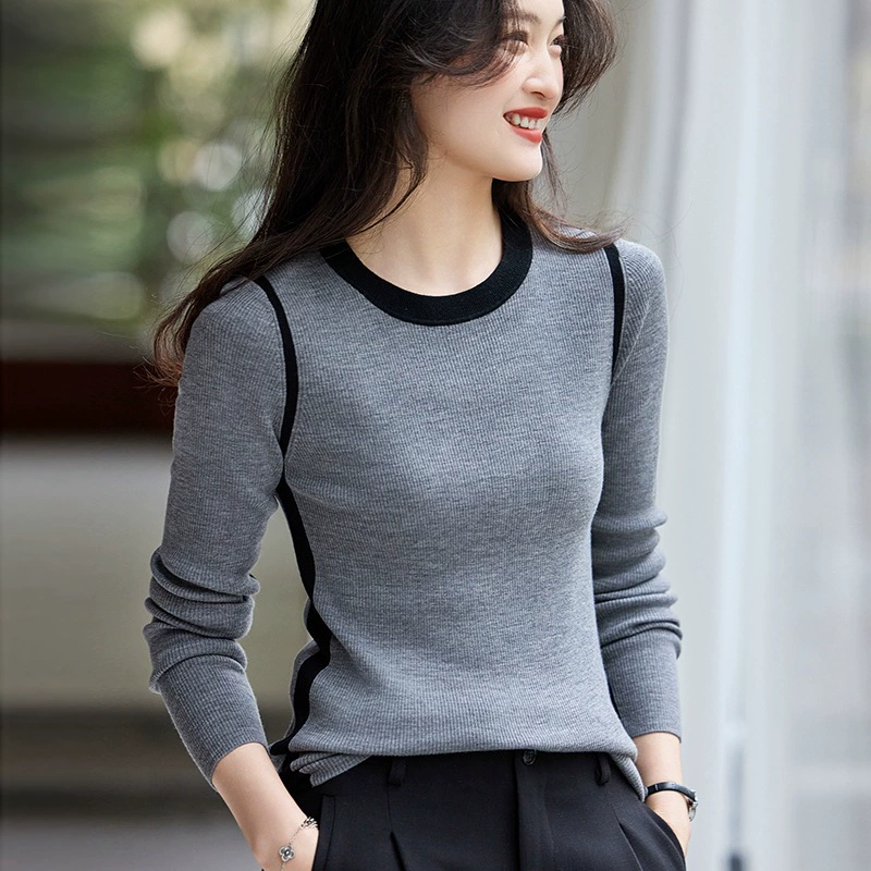 Новый Yangzi пряжа 60 женских камвольных 100% шерстяных женщин с круглым вырезом