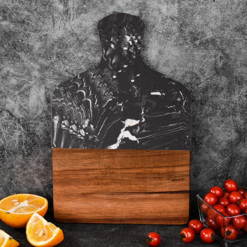 Tablero de mármol transfronterizo empalmado acacia madera tablero de corte Amazon madera maciza tablero de queso tablero de filete tablero de corte de frutas