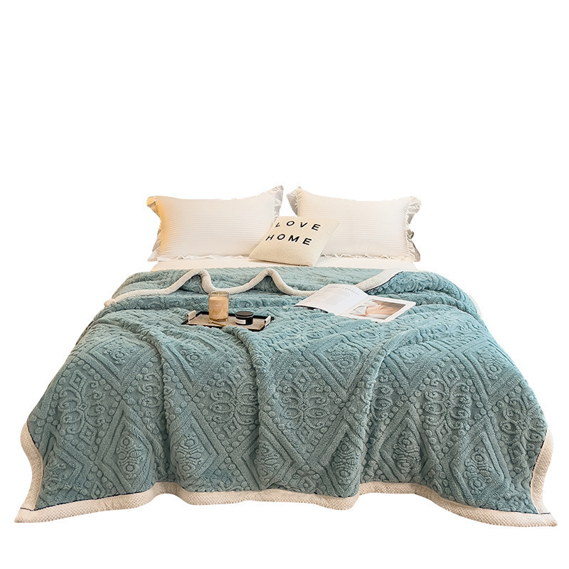 Tombas de peluche tallado invierno engrosado mantas de dormitorio para cama de peluche de coral mantas de oficina siesta mantas de sofá