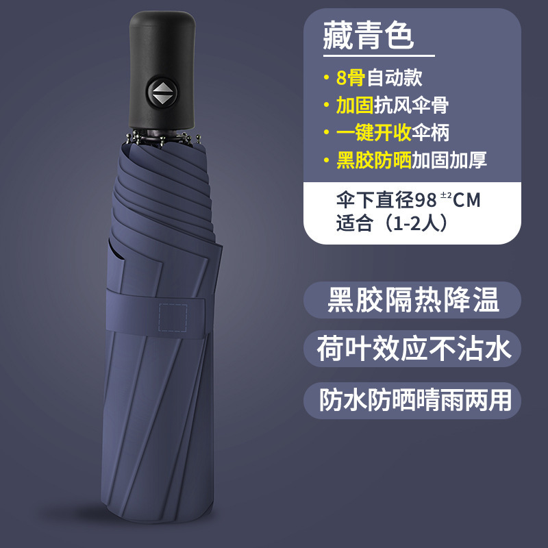 Paraguas automático de hueso doble de 24 huesos, protección solar reforzada, parasol, parasol de sentido avanzado, parasol para hombres, parasol de vinilo, protección UV
