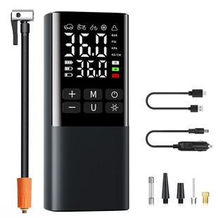 Amazon car air pump automatic charge and stop electric tire lighting wireless car air pump digital display car
