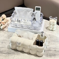 高級ティッシュケース家庭用リビングルームのお茶のスプリング引き出し箱には、軽いデスクトップのリモコンのティッシュが収納されています。