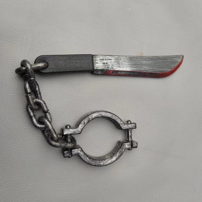 Juguetes de Halloween para adultos y niños armas de cadena Dios falca cuchillo de fruta cuchillo de cocina armas de plástico accesorios de decoración