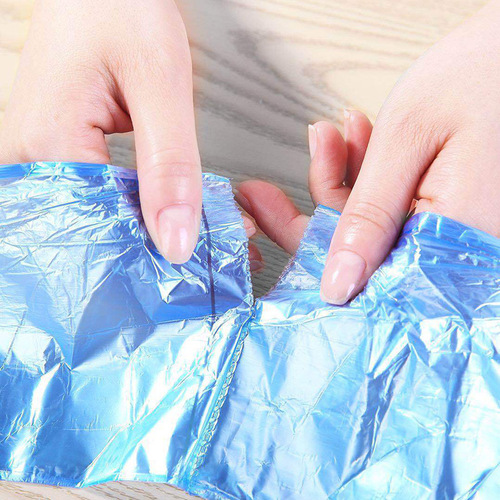 Colorful Flat Mouth Garbage Bags, Black Household Cut-off Style Disposable Plastic Bags, 5 Rolls per Pack, Wholesale