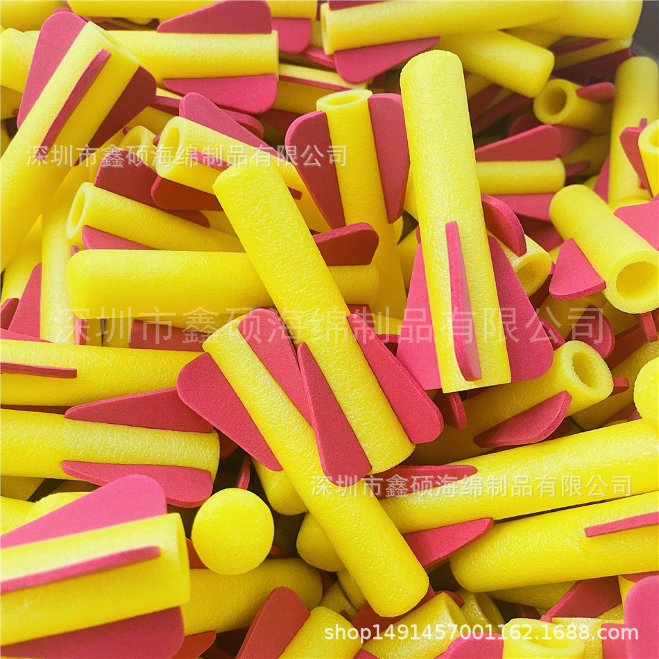 鑫硕彩色EPE海绵小冲天炮头翼泡沫飞机  珍珠棉小火箭 彩色尾翼火