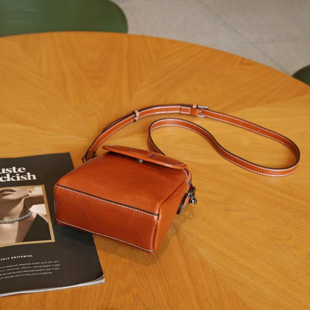 Dames crossbody tas van echt leer modieuze schoudertas koeienhuid_voghion.com