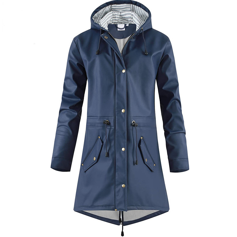 工厂定制男女成人时尚百搭防水服装连体防风长夹克雨衣免费拿样