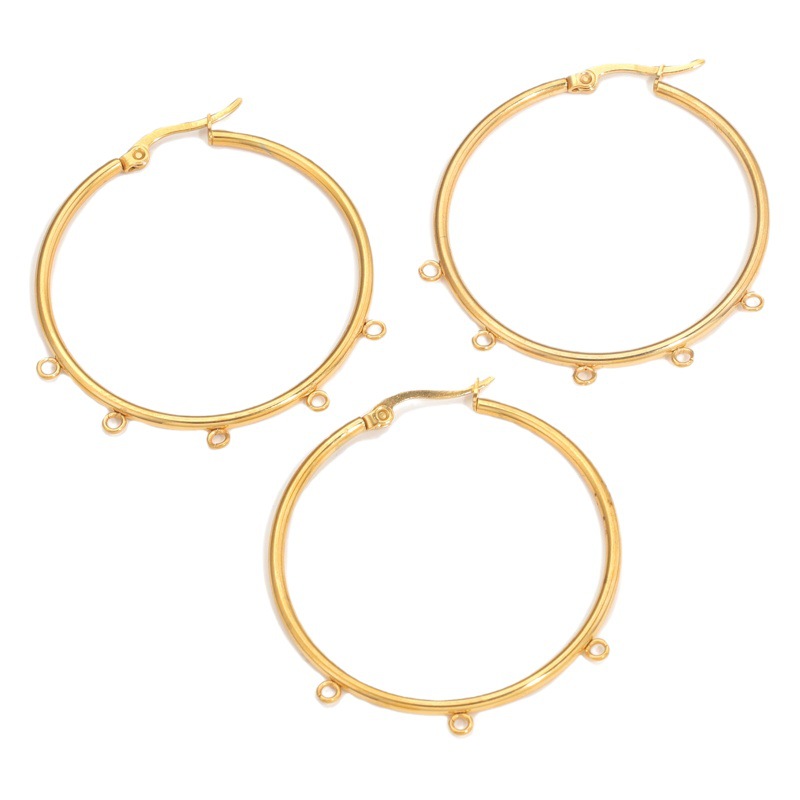 Anillo de oreja de acero inoxidable DIY con anillo de oreja grande exagerado Acero de titanio Acero inoxidable DIY anillo de oreja accesorios de joyería al por mayor