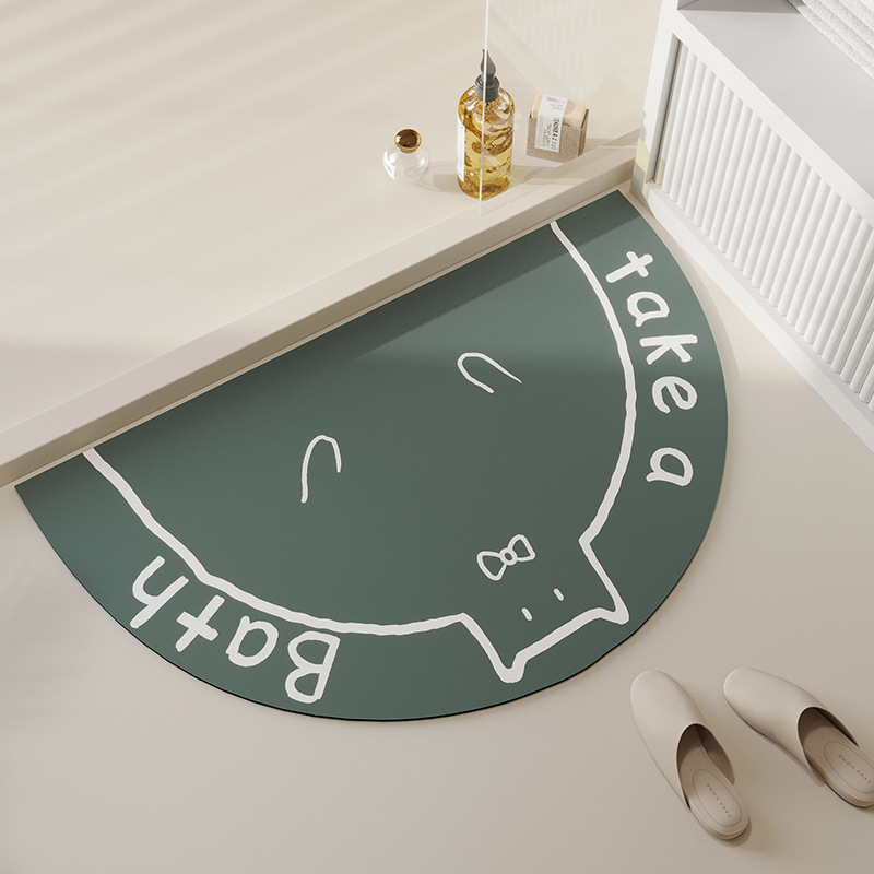 라운드 고양이-다크 그린