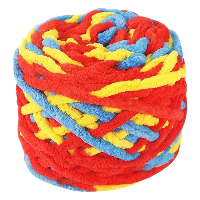 Hilo de tira de hielo de una sola hebra tira de hielo lana de ganchillo hilo de zapato pequeña tira de hielo hilo de Alfombra tejida a mano hilo de bufanda de lana gruesa al por mayor