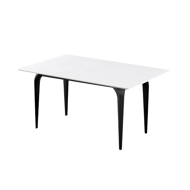 Mesa de comedor de tabla de roca pequeña casa nueva mesa de comedor de lujo moderna simple mesa de comedor rectangular mesa de comedor de piernas de elefante
