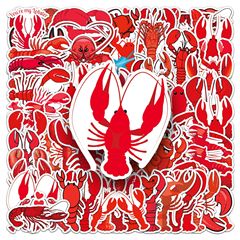 50 Lobster Cartoon Cross-border Cute Kids Goka Diary DIY Phone Case Luggage Sticker Waterproof