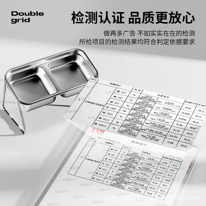 Cross-Border 304 Stainless Steel Cat Bowl for Feeding and Drinking, Anti-Spill Food Bowl, Dog Bowl, Pet Food Bowl Supplies That Prevent Chin Blackening