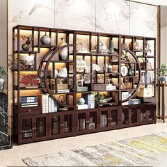 Bogu ラック新中国風のホームリビングルームの収納ラックオフィスパーティションラックディスプレイキャビネットティールームティーセットティーラック