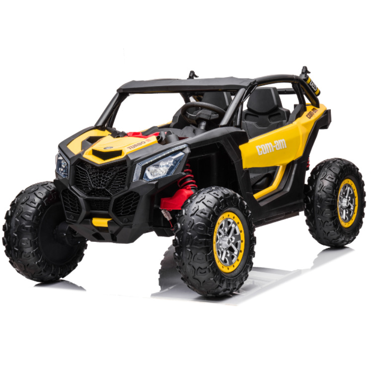 UTV 4 ruedas eléctricas para niños 4WD recargable para hombres y mujeres, batería para niños, coche azul