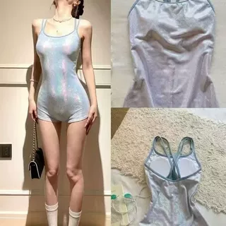 【月光平角】竞速泳衣女连体成人款游泳馆训练专用高级感带胸垫
