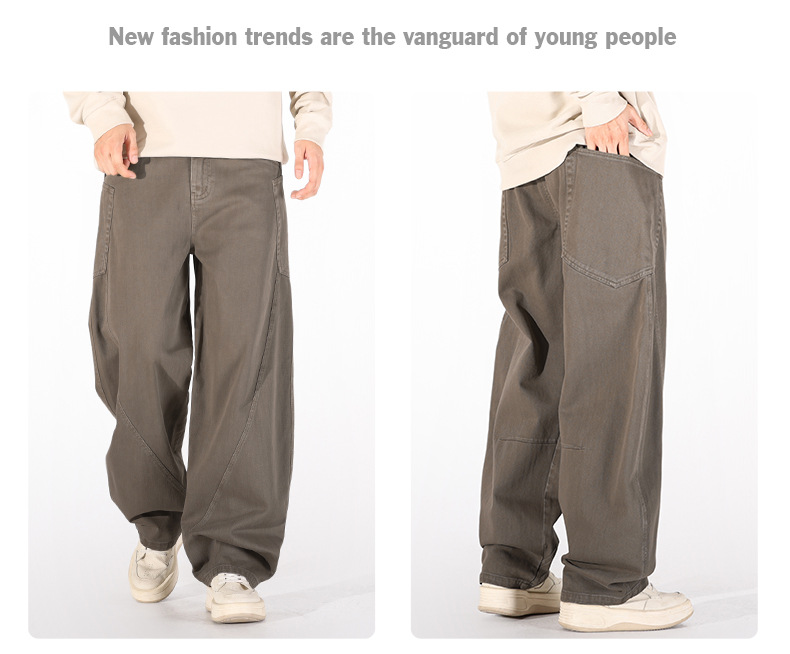 Herrenbekleidung Herrenbekleidung 2024 Retro Freizeithose Herbst und Winter Multi Pocket Workwear Loose Scimitar Pants Herrenhose_voghion.com
