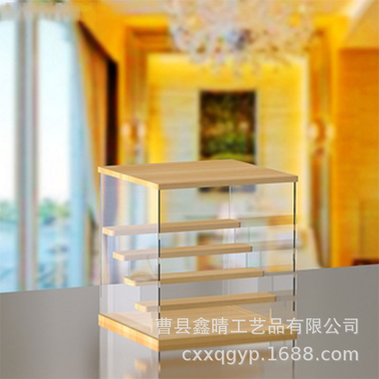 En stock caja ciega de almacenamiento soporte de exhibición burbuja caja de presentación de acrílico mate caja de almacenamiento de muñeca de jazmín transparente hecha a mano