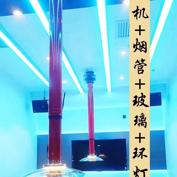 Asado coreano tubo de escape telescópico tubo de escape de acero inoxidable grueso tubo duro equipo de escape de aire de vidrio campana de escape de humo de barbacoa comercial