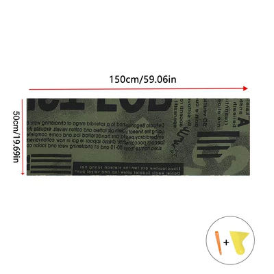 Cloth Universal AB Column Ceiling, Car interior film - green-newspaper
