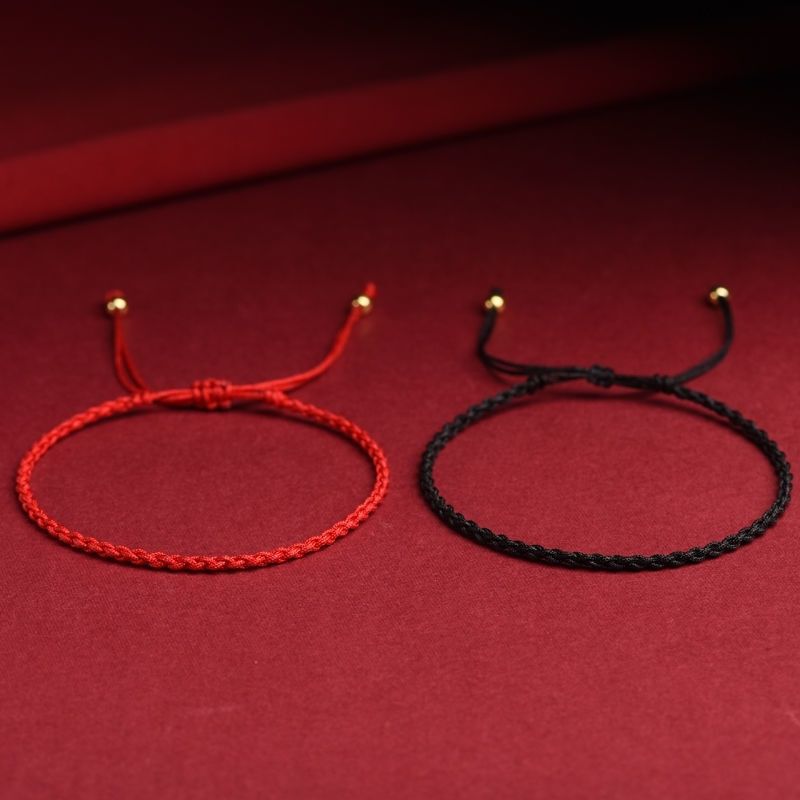 Red Hand Rope Thin Safe Good Luck Bracelet Simple Woven Adjustable Couple Ins Red Rope Safe for Girls Red Hand Rope Thin Safe Good Luck Bracelet Simple Woven Adjustable Couple Ins Red Rope Safe for Girls